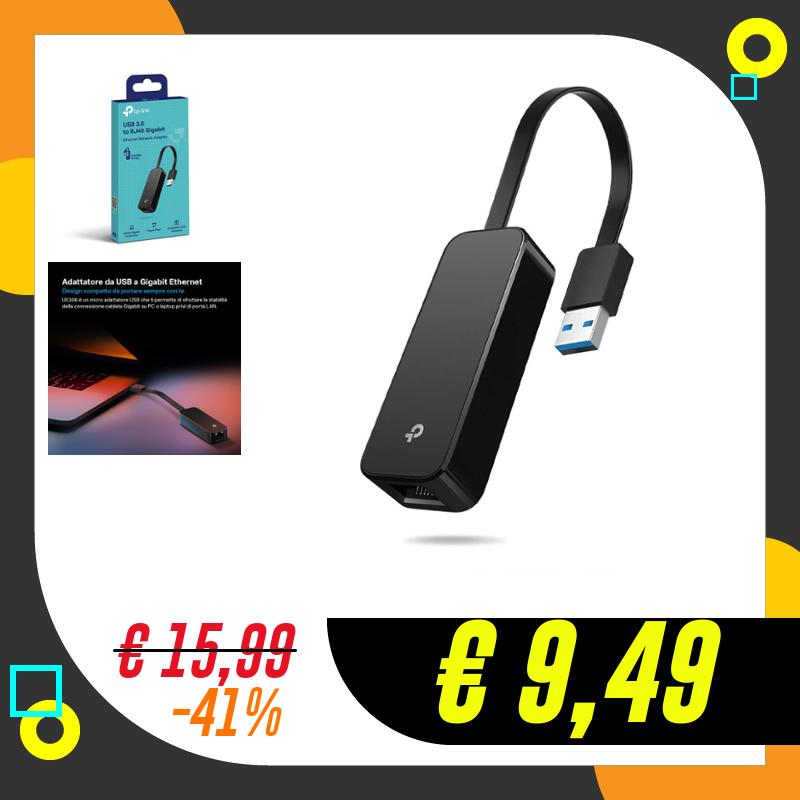 TP-Link UE306 Adattatore di Rete da USB 3.0 a…