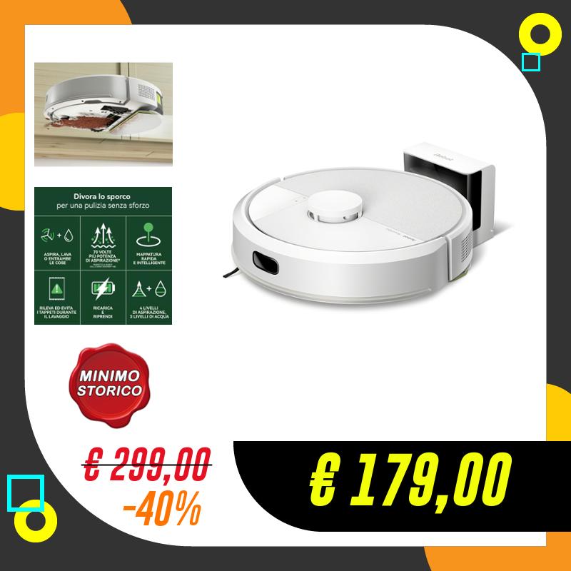 iRobot Roomba 105 Combo, Robot Aspirapolvere Lavapavimenti