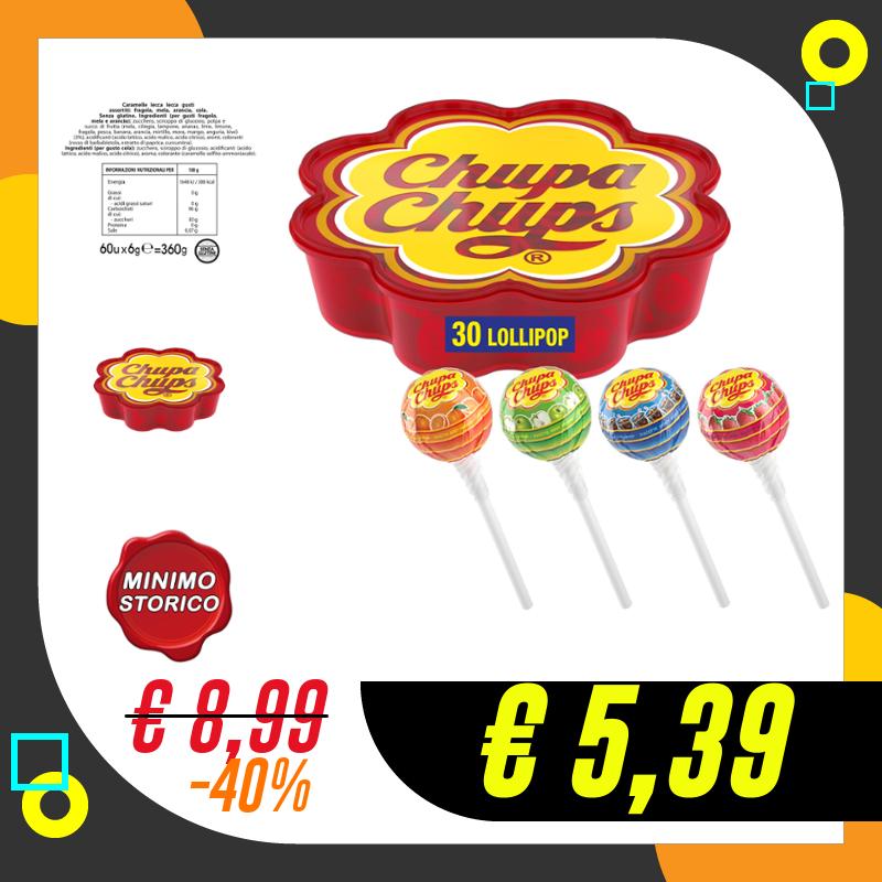 Chupa Chups Margherita, Box Regalo con 30 Lollipop Gusti…