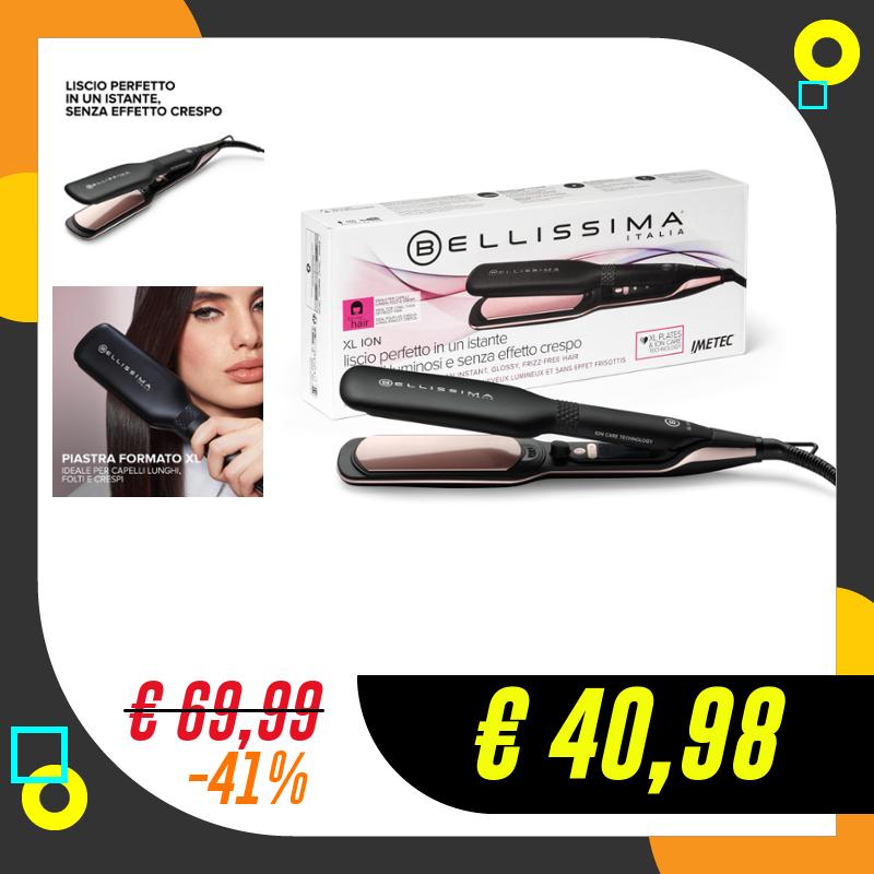 Bellissima Imetec XL ION, piastra per capelli lisci