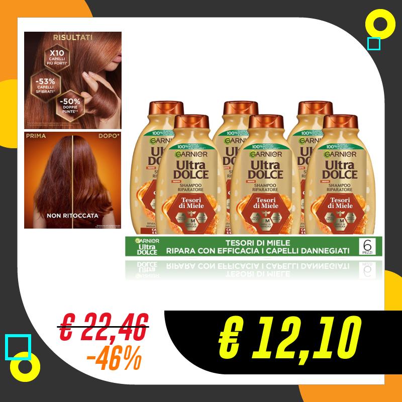 Garnier Ultra Dolce Tesori di Miele, Multipack Shampoo Riparatore