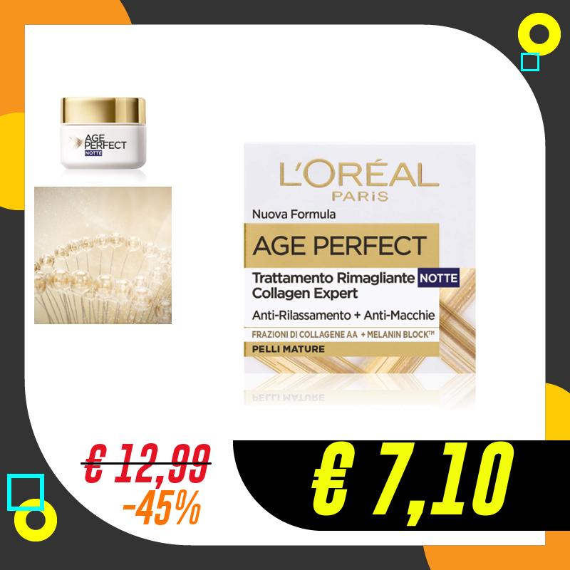 L’Oréal Paris Crema Viso Notte Anti-Età, Per Pelli Mature