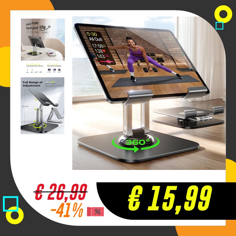 LISEN Supporto Tablet Porta iPad Tablet Stand da Tavolo,…