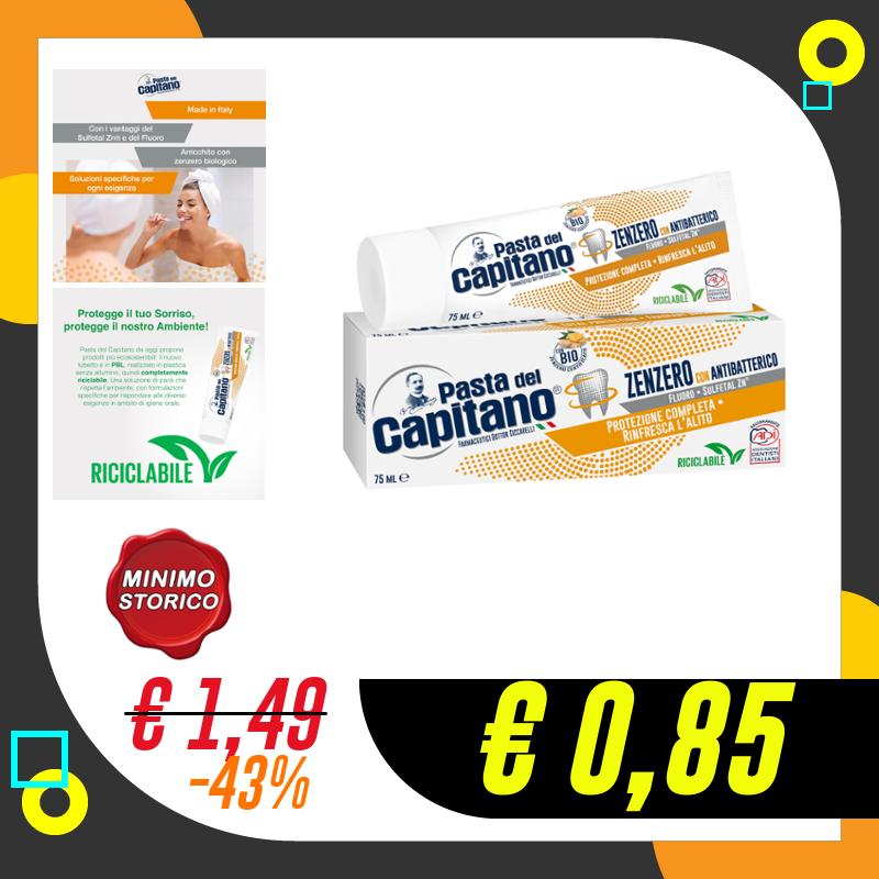 Pasta del Capitano, Dentifricio Zenzero con Antibatterico Bio