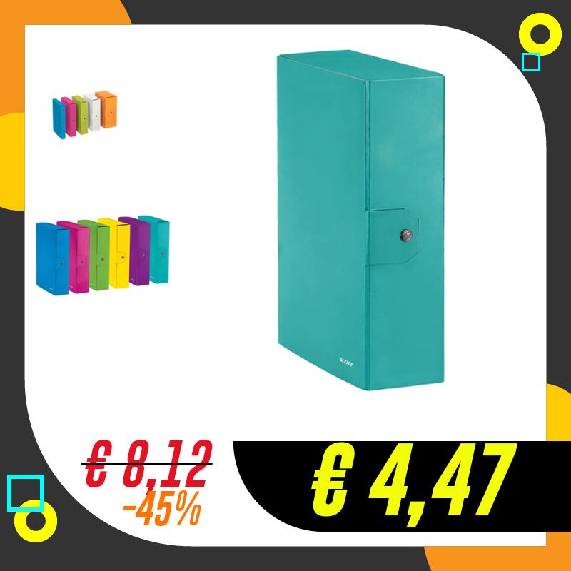 LEITZ Wow Cartella Progetti in Cartoncino Plastificato, Blu (Acquamarina)