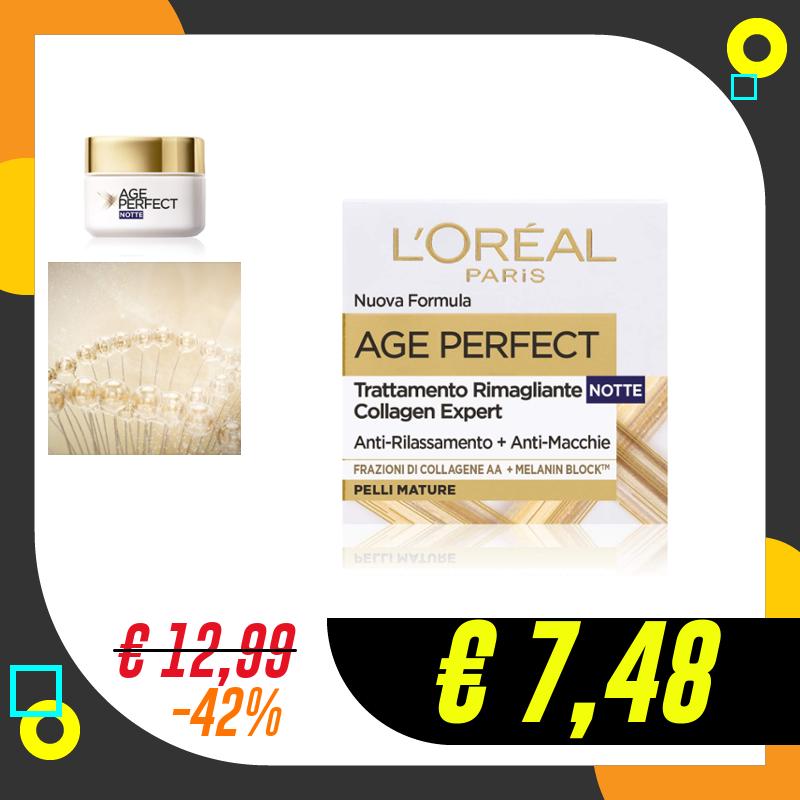 L’Oréal Paris Crema Viso Notte Anti-Età, Per Pelli Mature