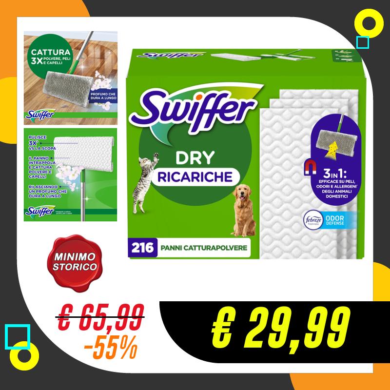 Swiffer Ricariche Catturapolvere Per Scopa 216 Pezzi, Per Catturare…