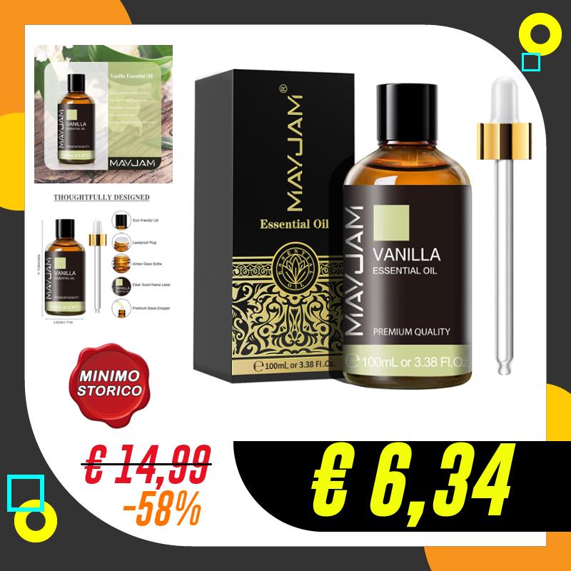 MAYJAM Olio Essenziale Di Vaniglia 100ml, Olio Di Vaniglia…