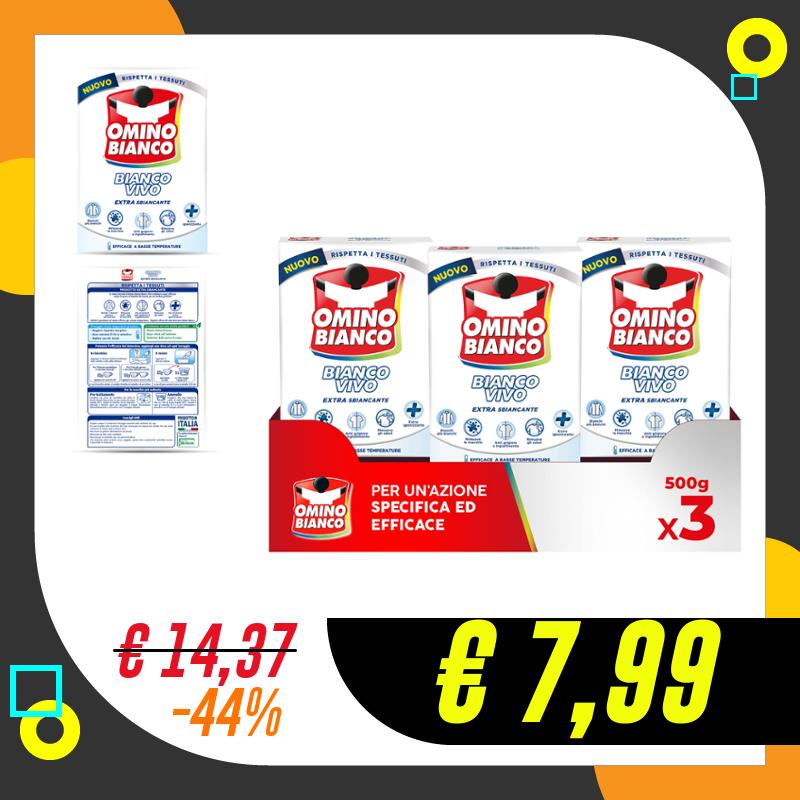 Omino Bianco – Additivo Lavatrice Bianco Vivo in Polvere…