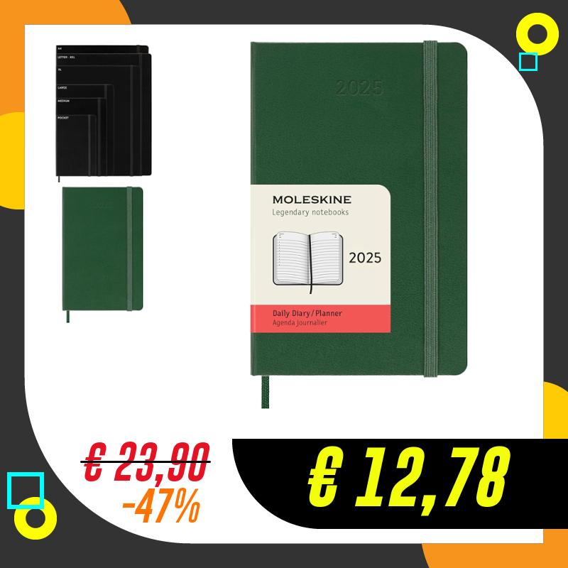 Moleskine Daily Planner, Agenda Giornaliera 12 Mesi 2025