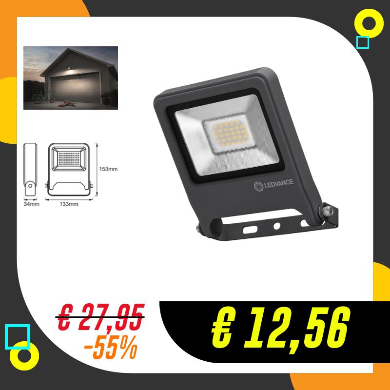 LEDVANCE Endura Flood Proiettore da Esterno 20W Luce calda…