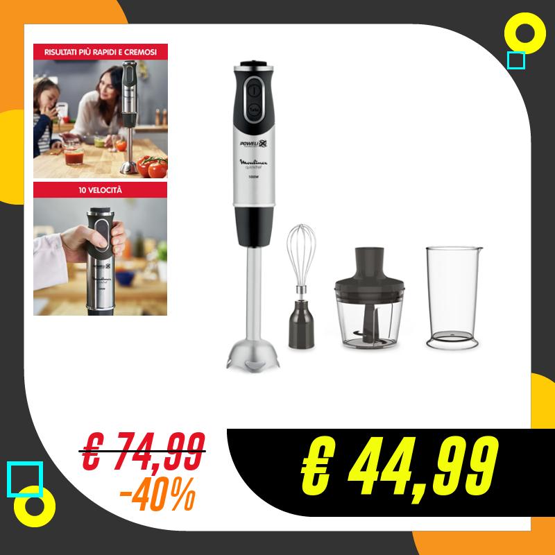 Moulinex DD6558 Quickchef 3in1 Frullatore a Immersione, 1000 W