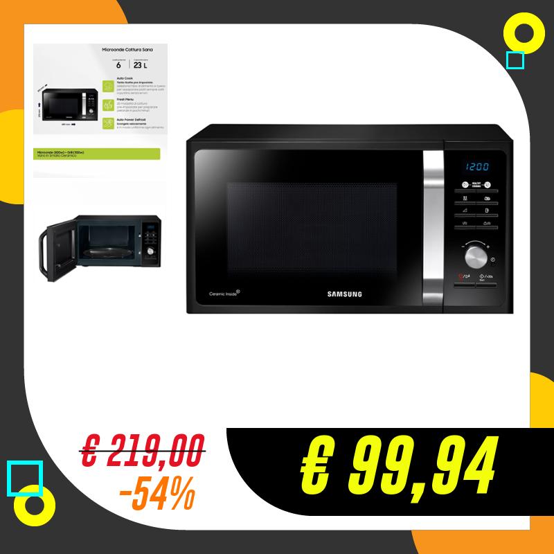 Samsung MG23F302TAK/ET Forno a Microonde Grill a Libera installazione…