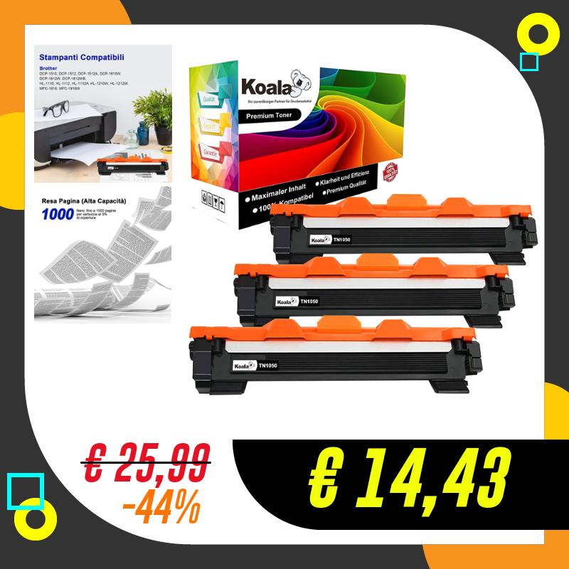 Koala Compatibili Cartucce Toner Sostituzione per Brother TN1050 TN