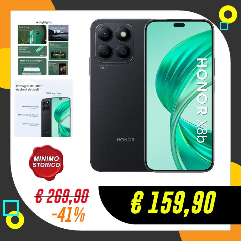 HONOR X8b Smartphone Android 13 Dual SIM 4G NFC,…