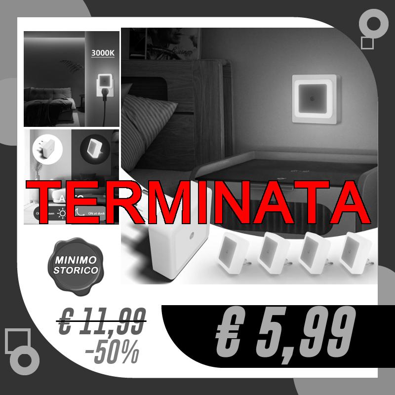 Luce Notturna Bambini 4 Pezzi, luce notturna da presa…