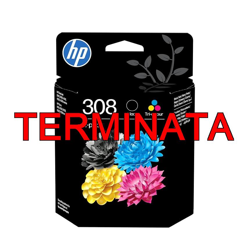 HP 308 Nero e Tricromia, Confezione da 2 Cartucce Inchiostro Originali