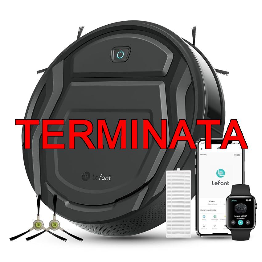Lefant M210P Robot Aspirapolvere 2200Pa Ultra Sottile 7,8cm, Nero